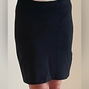 Y2K Jacob stretch black pencil skirt with exposed zipper. Small